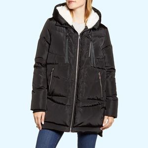 Sam Edelman Faux Shearling Lined Puffer Coat NWOT